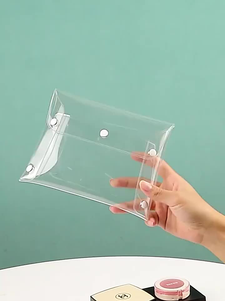 Pouch Kosmetik Transparan Tas Make Up Transparan bahan Mika Tas Kosmetik Transparan Tempat Pensil Tempat Alat Tulis Dompet Transparan