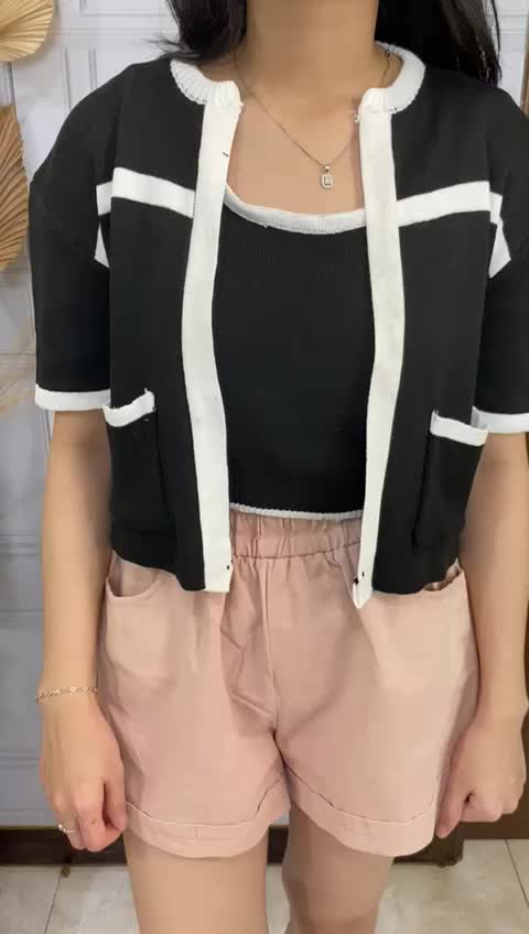 Toply shop Setelan cardigan rajut / setelan nadine korea style / set wanita kekinian Knitwear Atasan Baju Panjang Crop Outer Dewasa