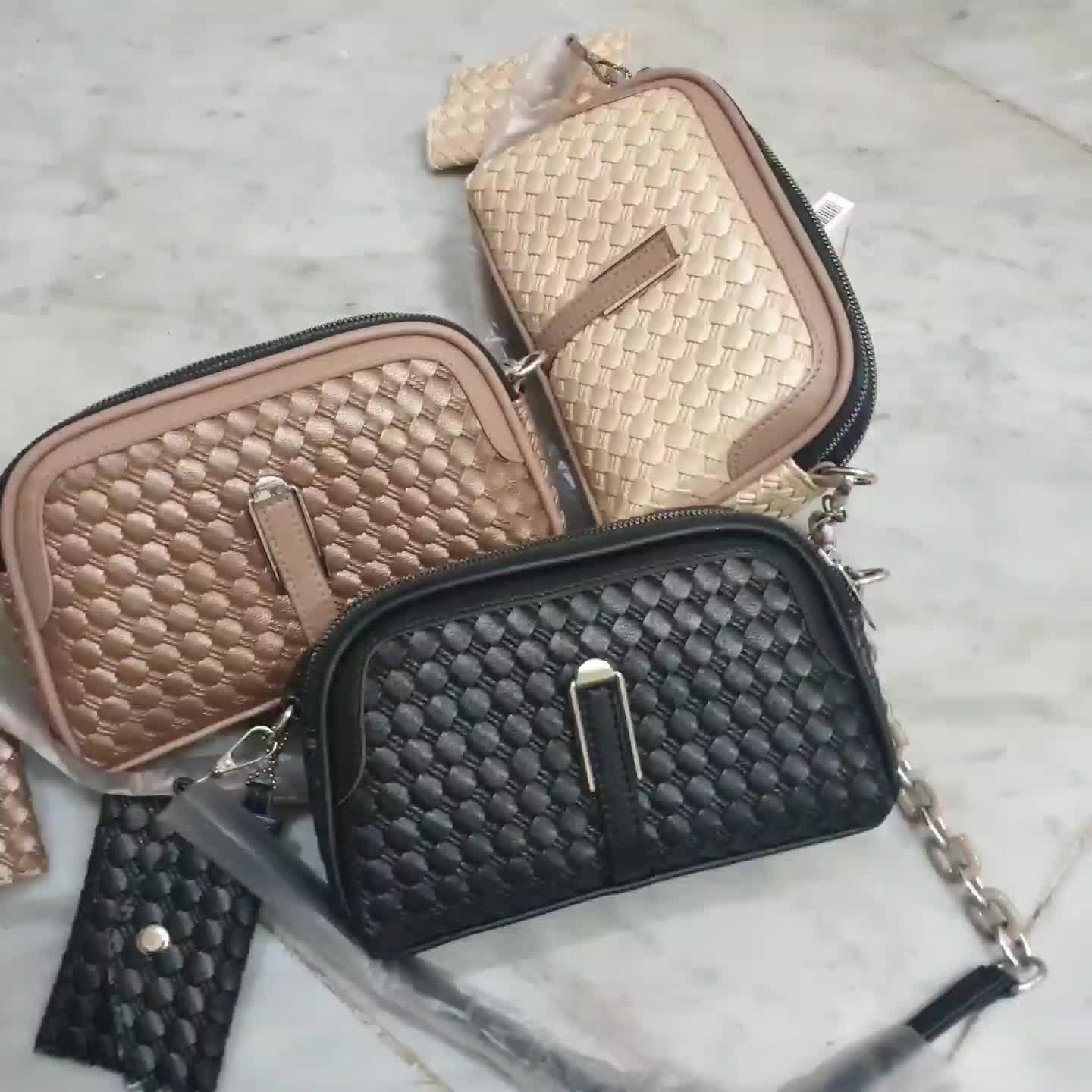 [Lokal Premium] - CITRA Tas Selempang Wanita 2 Ruang Motif Tikar Kulit Sintetis Cocok Berbagai Kegiatan Cewek