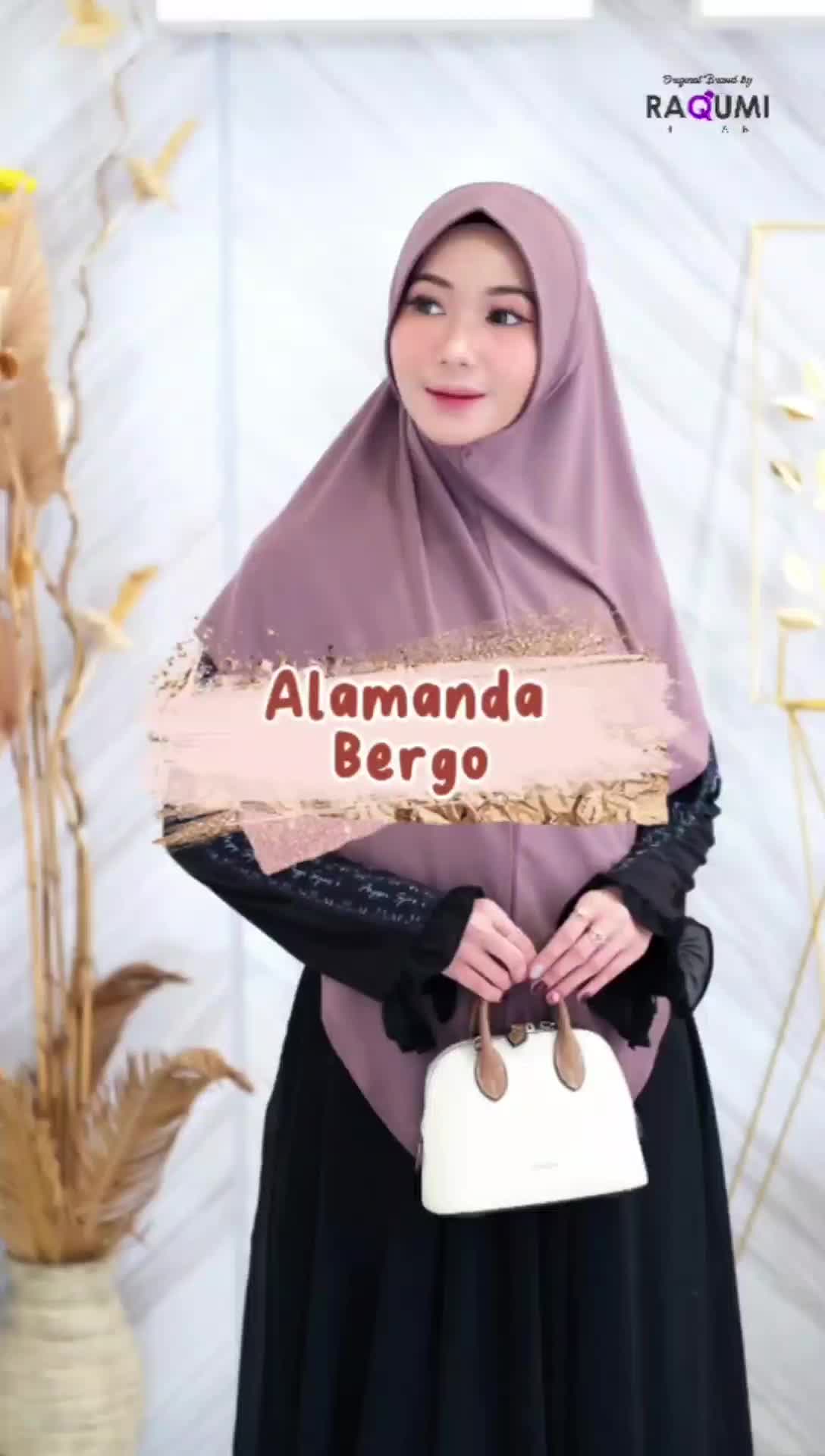 RAQUMI HIJAB // ALAMANDA BERGO // JERSEY SUPER // SOFT PAD // HIJAB INSTAN // HIJAB DAILY
