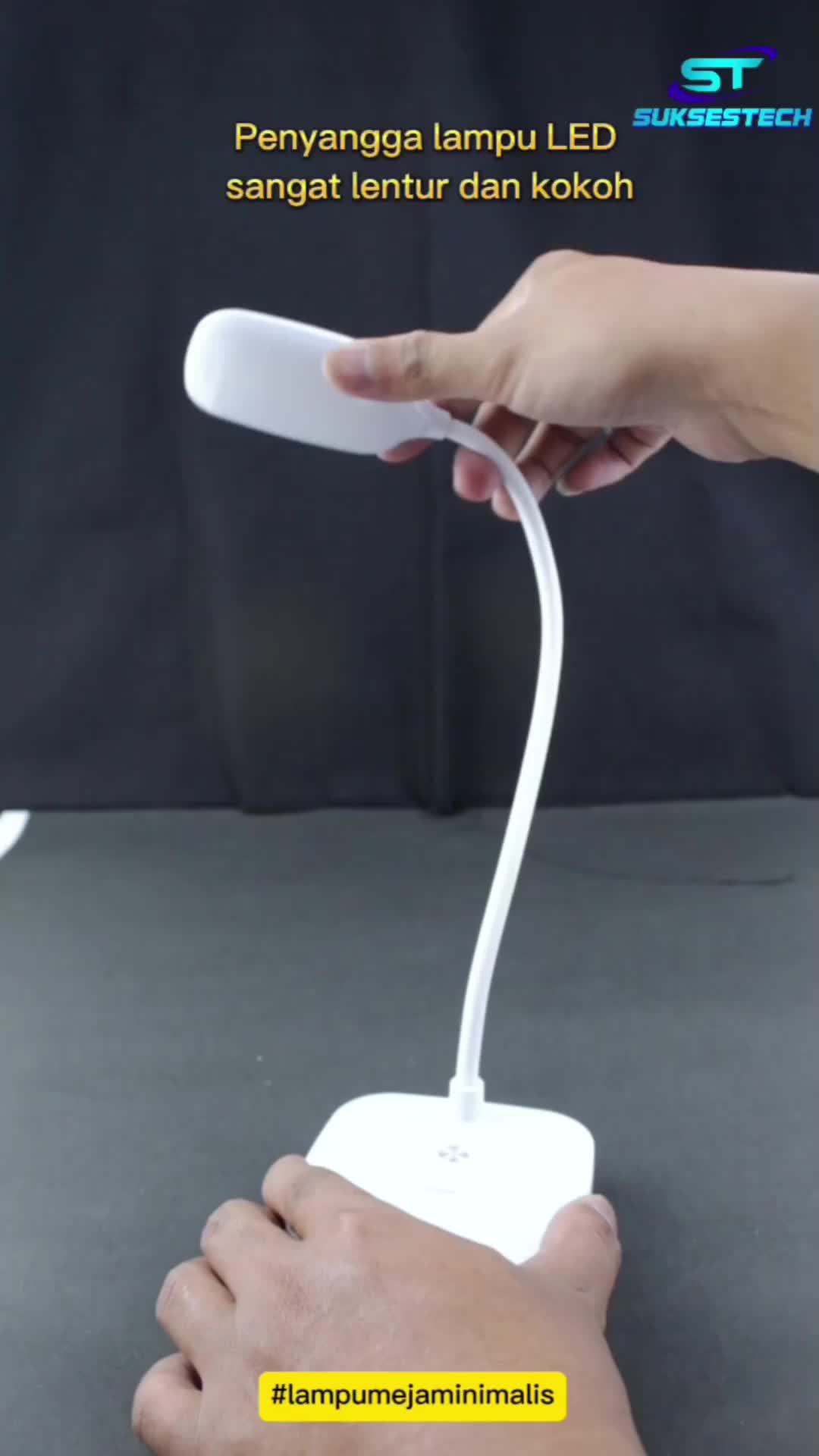 Suksestech Lampu Meja Lampu Belajar Multifungsi Cahaya Super Terang Free USB -LampuMeja6615 putih