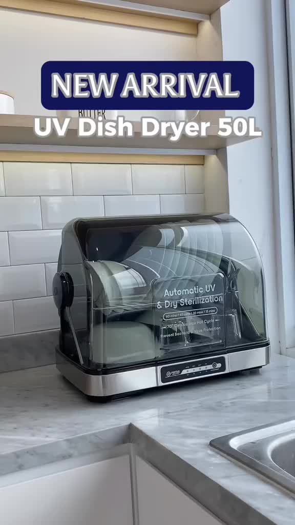 NORGE 4 in 1 Table-top UV Dish Dryer 50L 400W Sterilizer Peralatan Makan