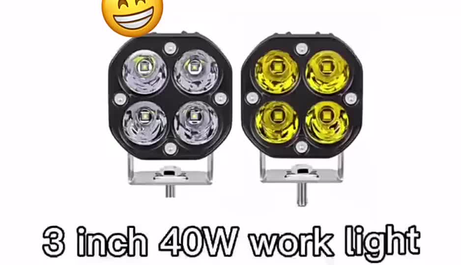 Lampu Tembak/Sorot Laser Gun LED D4/40W 9-36V Worklight/4 Titik Mata 40 Watt/Motor Mobil Sorot 40Watt Lasergun 40W 40 Watt/Dimodifikasi Lampu Sorot Kendaraan Off-road Rekayasa/Lampu Sorot Tembak LED/Lampu Kerja LED Mobil 40W Car
