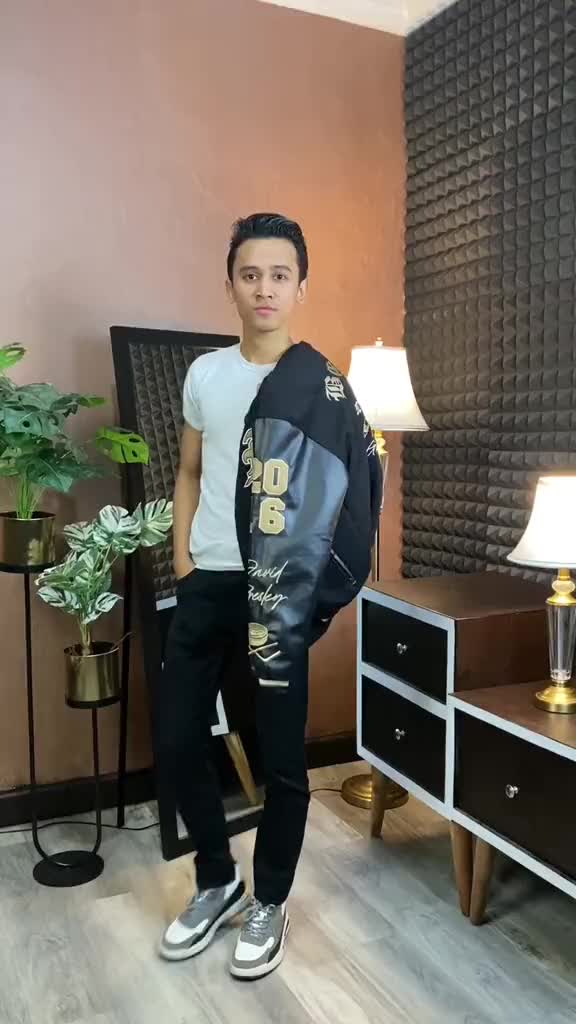 Jaket Baseball Varsity Pria Touring Sunmori Jacket Kulit Windbreaker X04 Fleece Hitam Distro Keren Sweater Casual Bomber Tebal Cowok