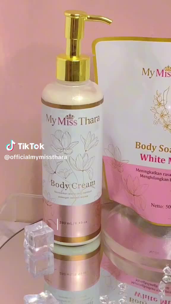 My miss thara body cream serum 250ml + manjakani ratus 60ml Mencerahkan + FREE 1 SABUN