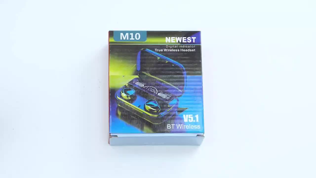 Headset Bluetooth Tws M10 Headphone Earphone Bass  Nirkabel Kotak Pengisi Daya Support Powerbank 5.1 Stereo Olahraga Tahan Air Earbud dengan Mikrofon  Untuk Semua Perangkat Smartphone Android Iphone Telepon Earphones Handphone Wireless Noise Isolating Mul