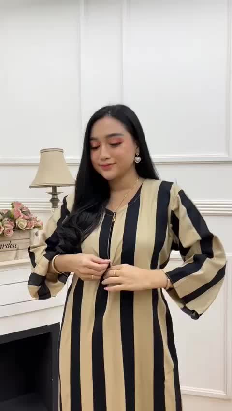 Daster Gamis Tangan 7/8 Dress panjang Semata Kaki Busui Friendly Nyaman Kain Rayon