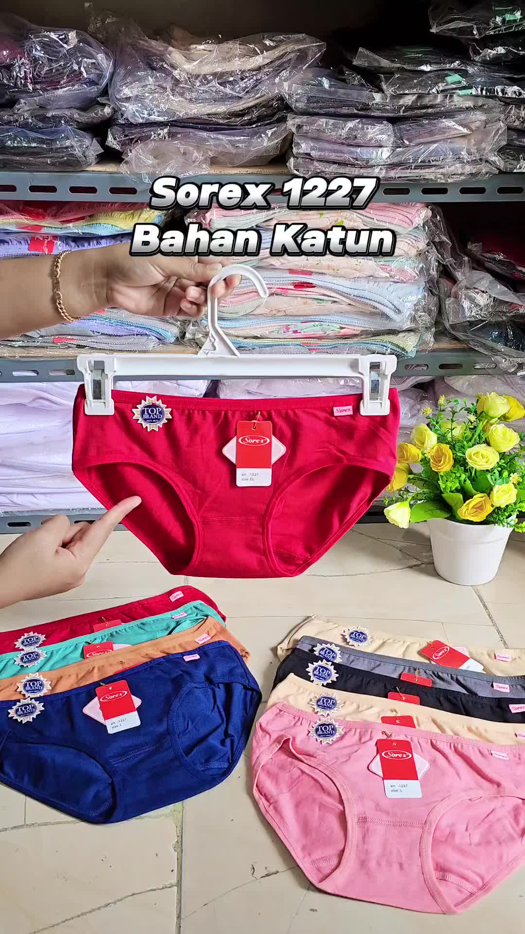 Cd Sorex 1227 Bahan Katun | Celana Dalam Wanita Sorek Cutting Mini Bawah Pinggang