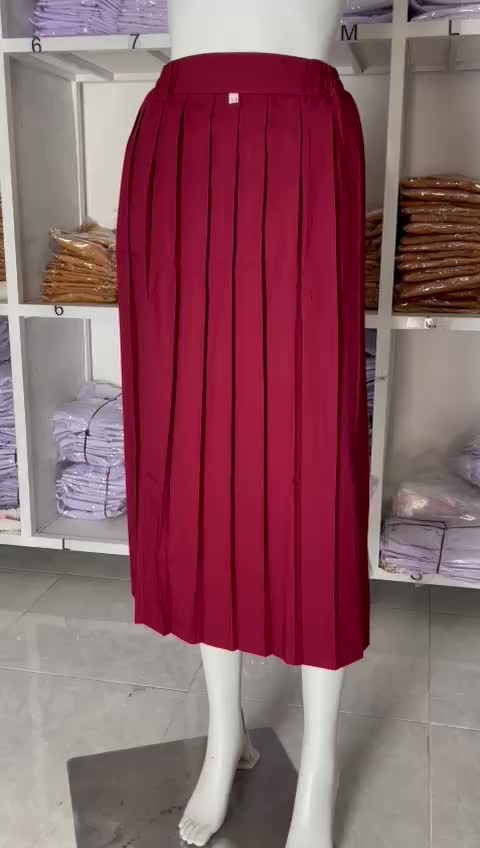 Seragam Sekolah SD Rok Merah Pramuka Hijau Putih Hitam Panjang Model Rempel Rok Sekolah SD Perempuan Kain Master Tebal Merk Agung Anak Pakaian Fashion