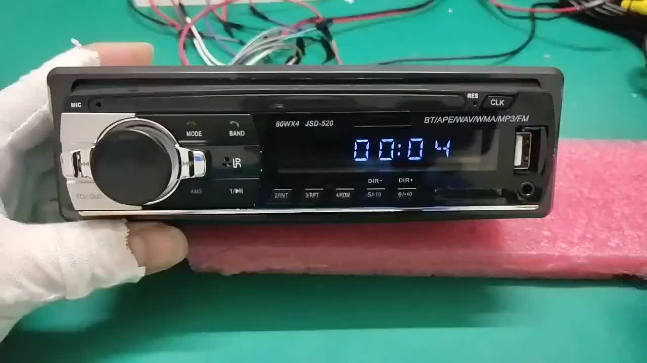 JSD-660 Head Unit Single Din Stereo dengan Radio FM USB SD AUX Bluetooth Handsfree untuk Mobil Car