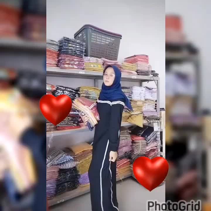 Gamis Inji Kaos Combad 20s/Gamis Wanita Adem Muslim Dress Hitam Syari