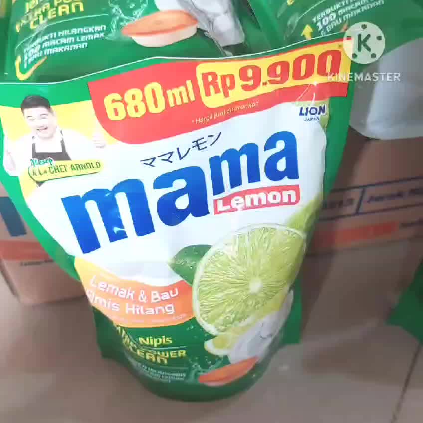 Mama Lemon 3 pcs Kemasan 680 ML Buah Extra Power Clean Jeruk Nipis & Lemon Lemak & Bau Hilang Harga 3 pcs