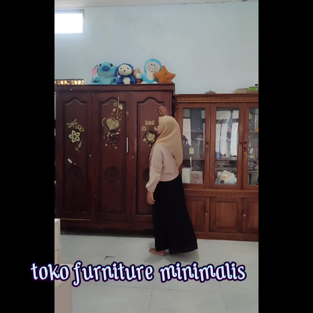 Kursi Tangga Lipat Kayu Jati Warna Putih – 3 Anak Tangga, Multifungsi 2in1, Minimalis Estetik