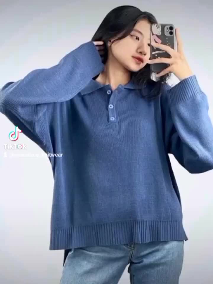 ENZY SWEATER KNIT OVERSIZE / ELSA SWEATER PREMIUM / ATASAN RAJUT TEBAL