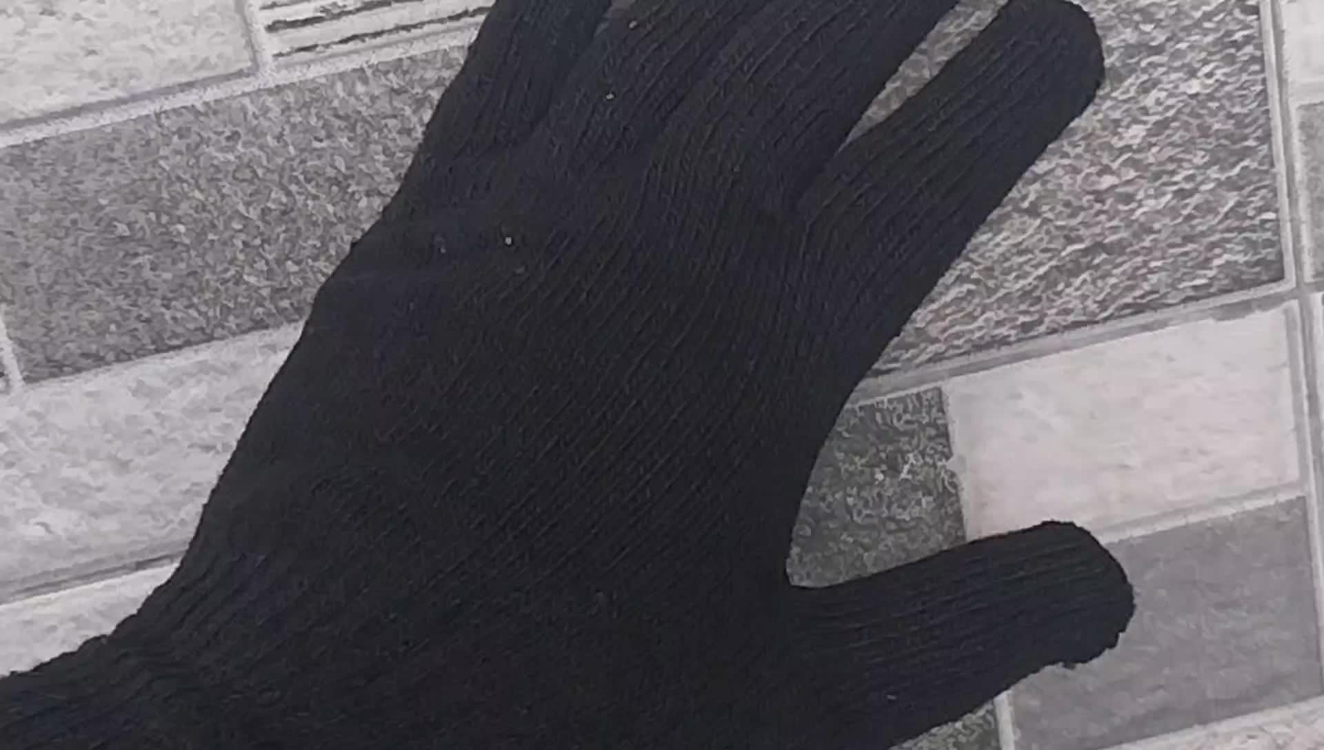 1 Lusin Sarung Tangan Motor Polos Hitam Rajut Gloves Pria Wanita