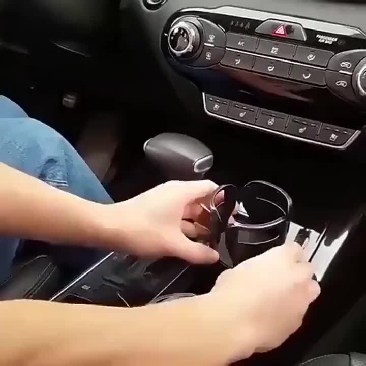 2 in 1 Cup Holder Adjustable Tempat Cangkir Botol Gelas Mobil Multifungsi 360 Degree Rotating