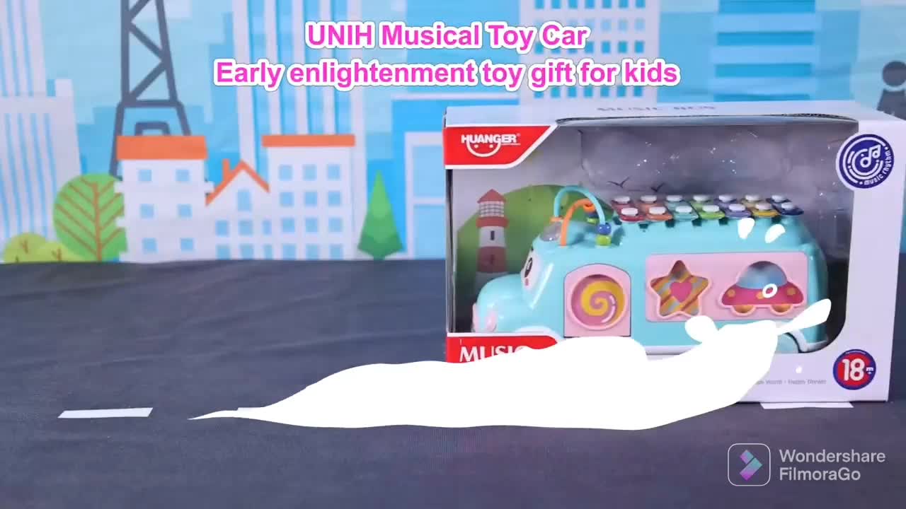 Mainan Anak Bus Music Xylophone Piano Shape Game Toys