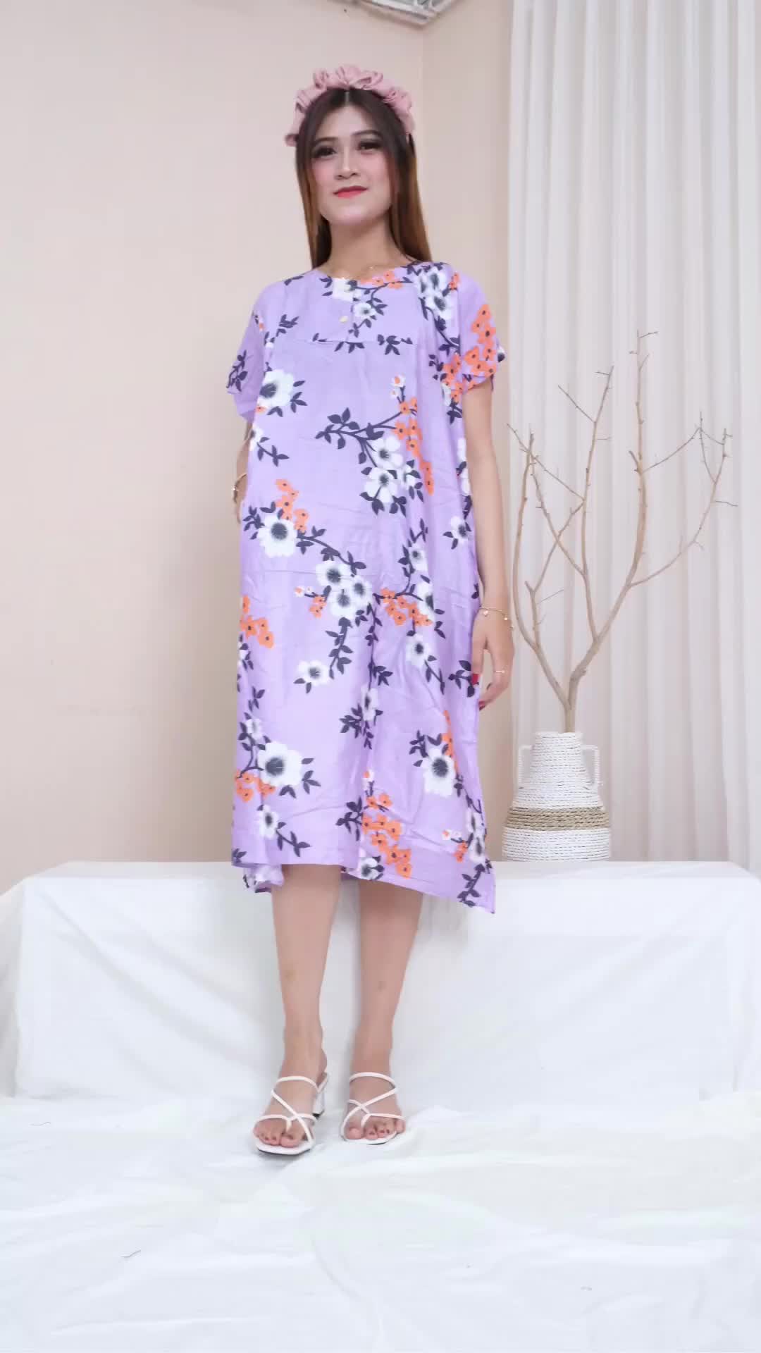 Paket Usaha Daster Payung Jumbo LD 120 - 5 Pcs, Motif Random, Busui Kancing, Rayon Solo - Renda