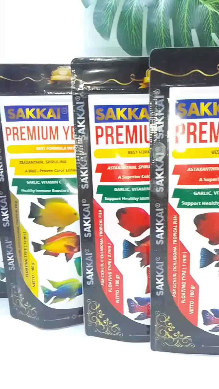 Pelet SAKKAI Premium BLUE / YELLOW / RED 100 GRAM Setara akari