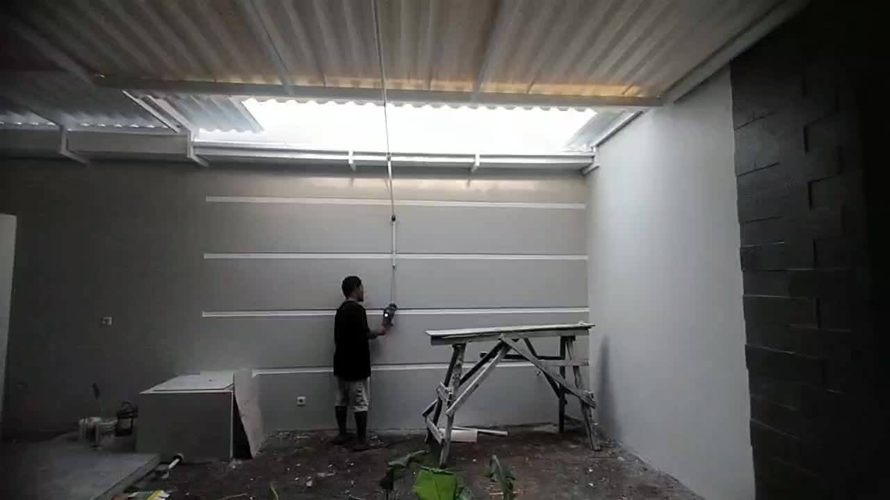 kanopi Upvc doble layer geser manual ringan di geser