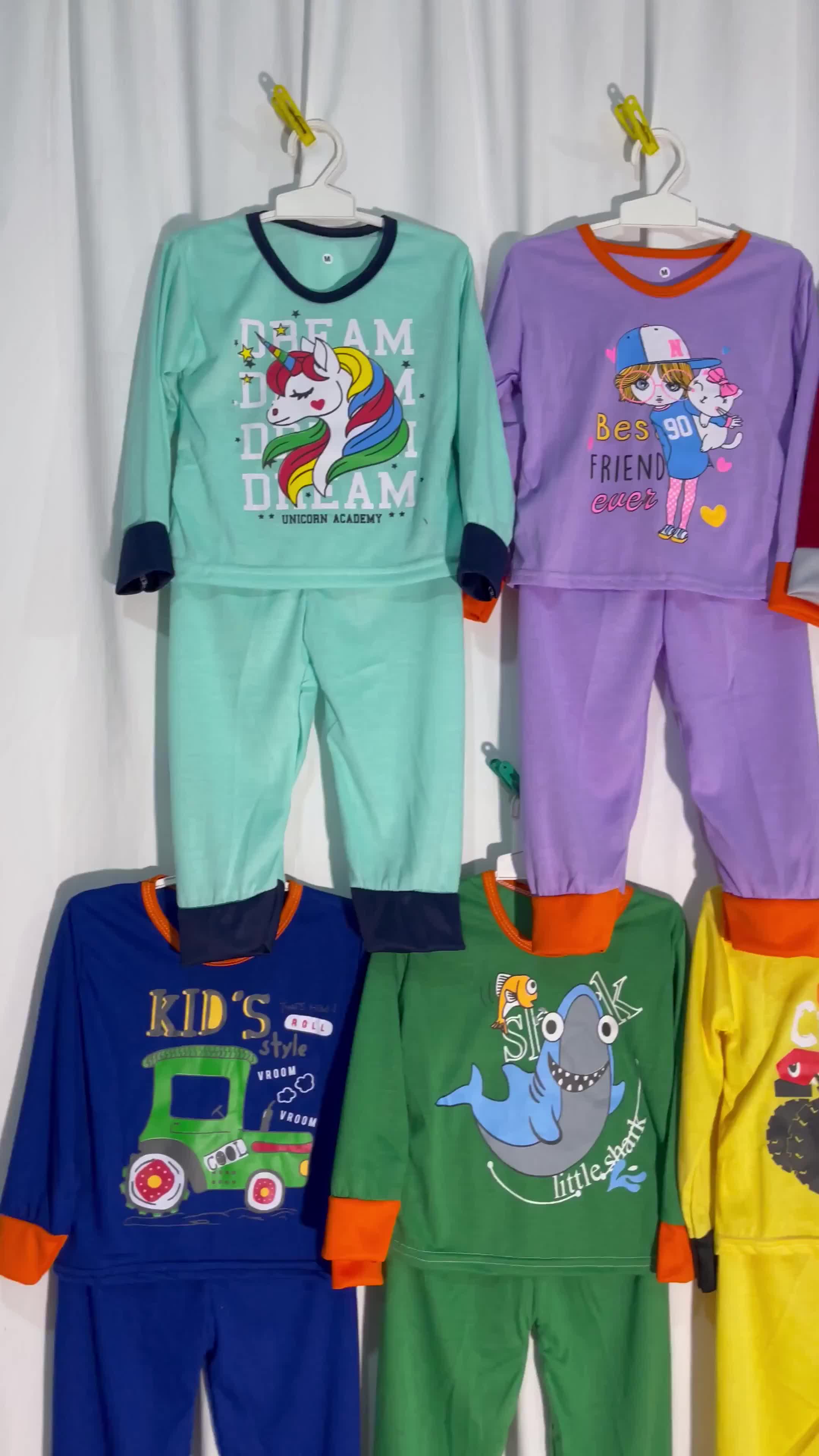 PAKET 7 SETEL Setelan Baju Tidur Anak Laki Laki Perempuan Stelan Piyama Labubu Labu Labu Cowok Cewek Lengan Panjang Celana Panjang 4 5 Tahun Fashion Motif .64