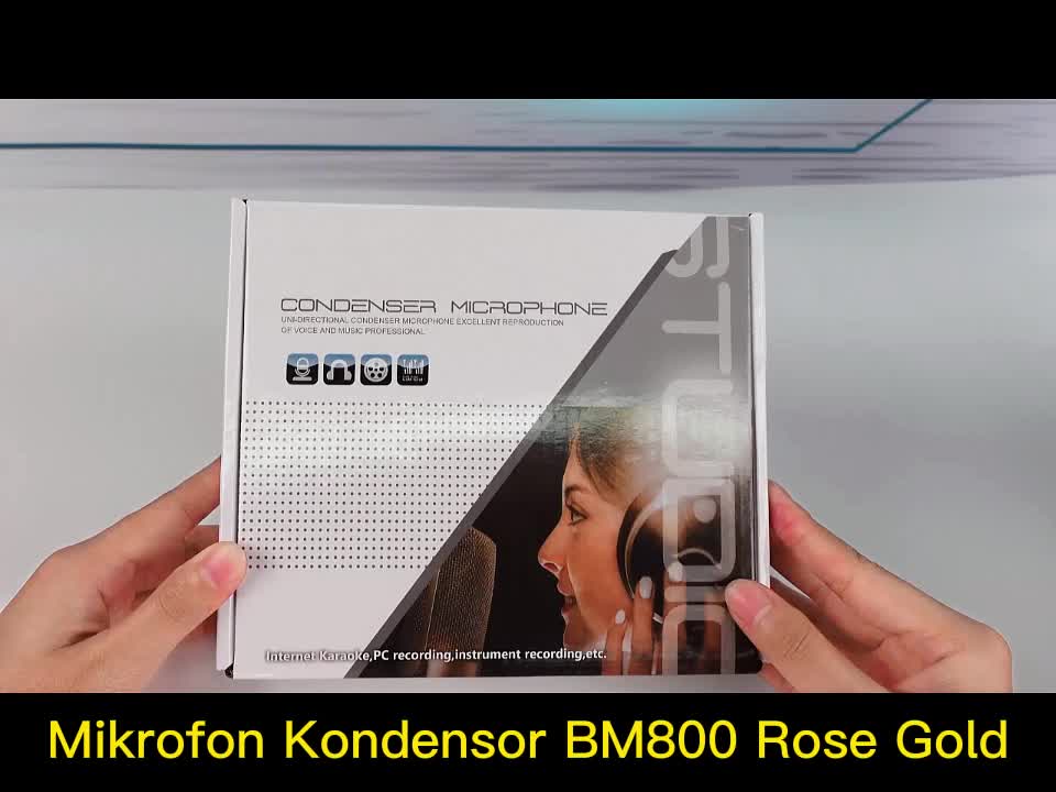 Siborie【COD】BM800PRO Microphone condenser microphone 3.5mm live microphone including stand set