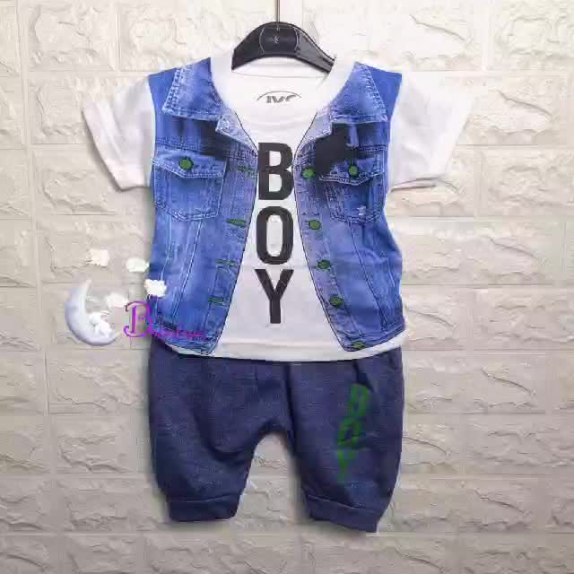 BAJU BAYI LAKI LAKI SETELAN ANAK COWO LUCU STELAN COWOK 6 12 BULAN KEREN TRENDY KEKINIAN ROMPI BOY