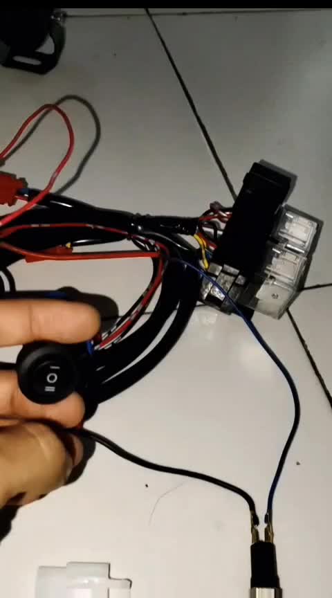 Kabel Set Relay Lampu Tembak 2 Mode Putih & Kuning + Dimm