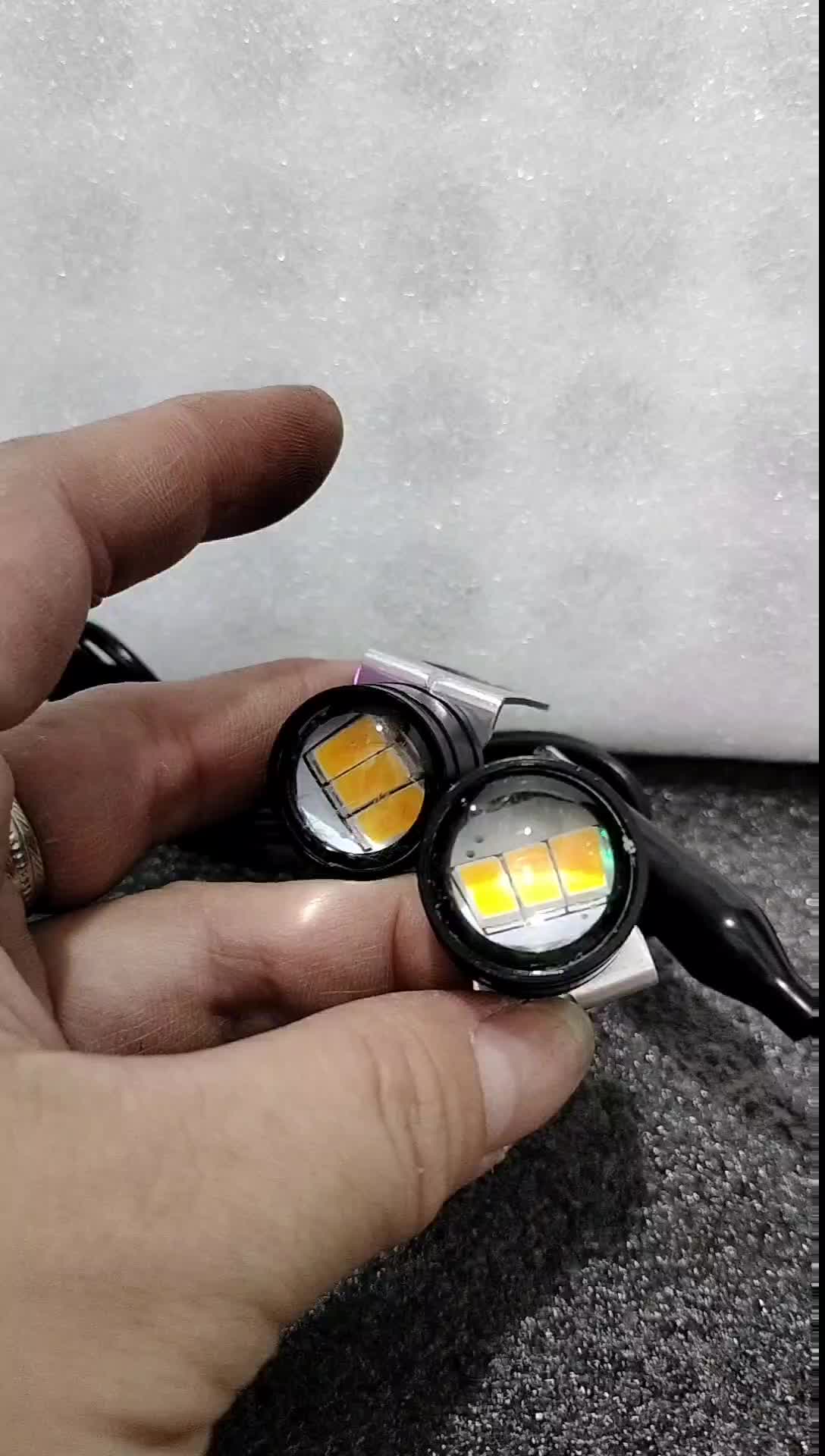 Lampu Led Mata Elang Kedip DC 12V - Lampu Sen Motor - Lampu Sen Kedip Model Bulat Mata Elang harga sepasang