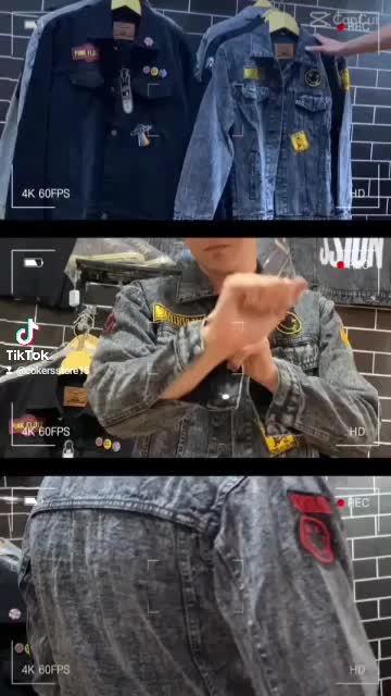 Jaket Jeans Denim Pria Bordir Emblem - NIRVANA SANDWASH HITAM