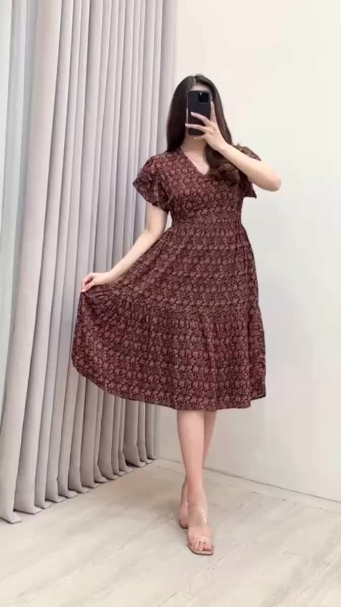 Amariel Jenny Dress Daster Pendek Nyaman Tidak  Panjang - Kancing Busui Bumil Friendly Katun Rayon Viscose