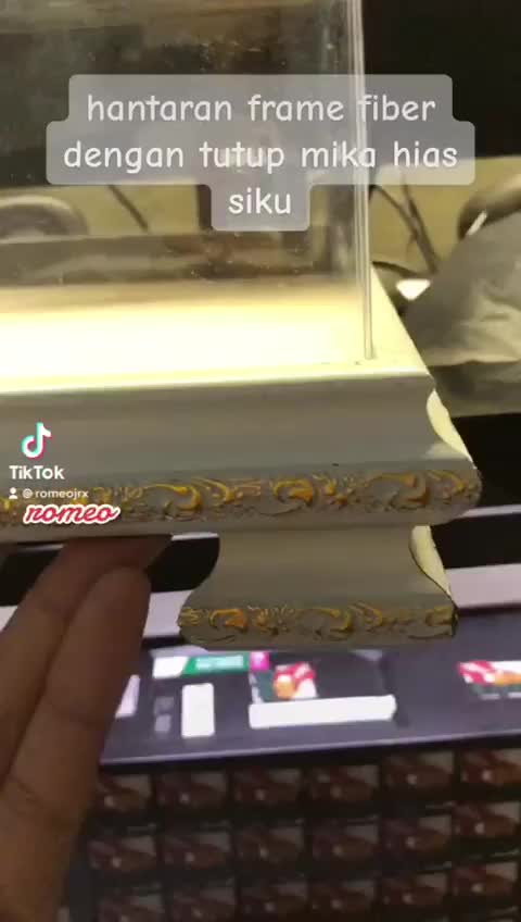 1 set isi 3 Kotak Seserahan Frame Fiber Hantaran Pernikahan Tutup Mika Hias Tile