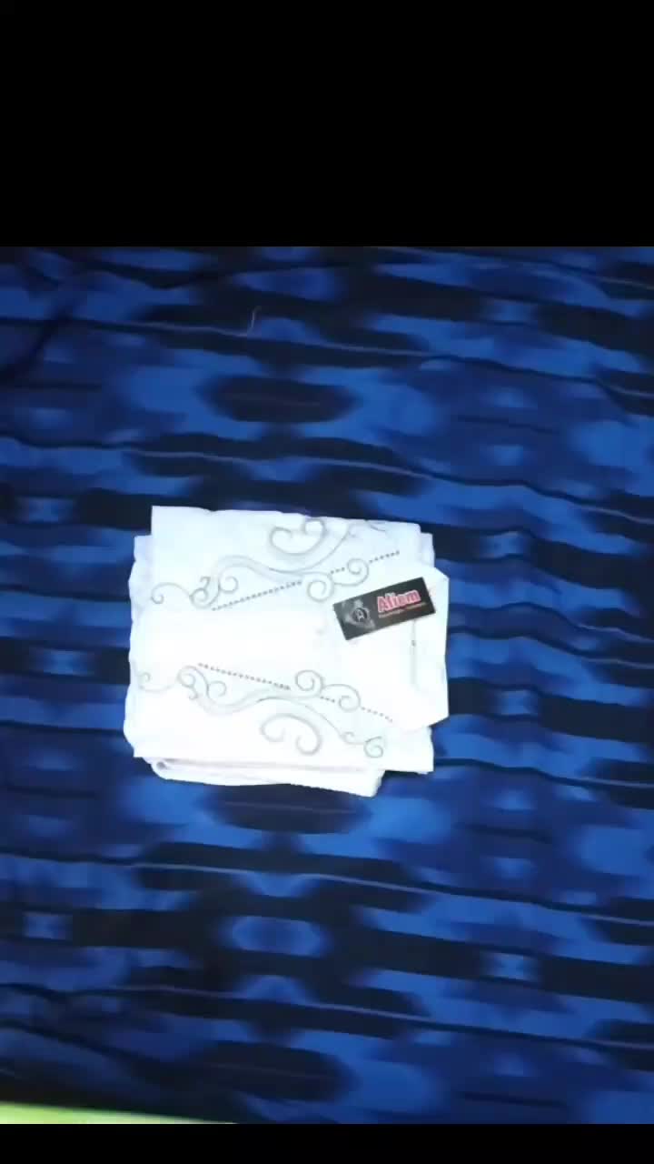 Setelan Baju Koko Muslim Celana Anak Warna Putih  Lengan Panjang Motif  Kain  Bordir