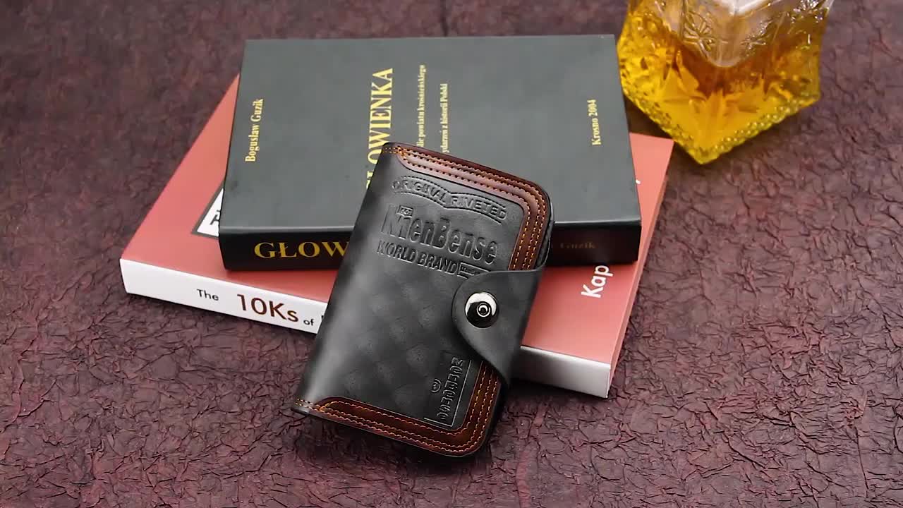 Dompet Kulit Pria Wallet Berdiri Tanggung Original MENBENSE Dompet Lipat Terbaru Dompet kartu Uang
