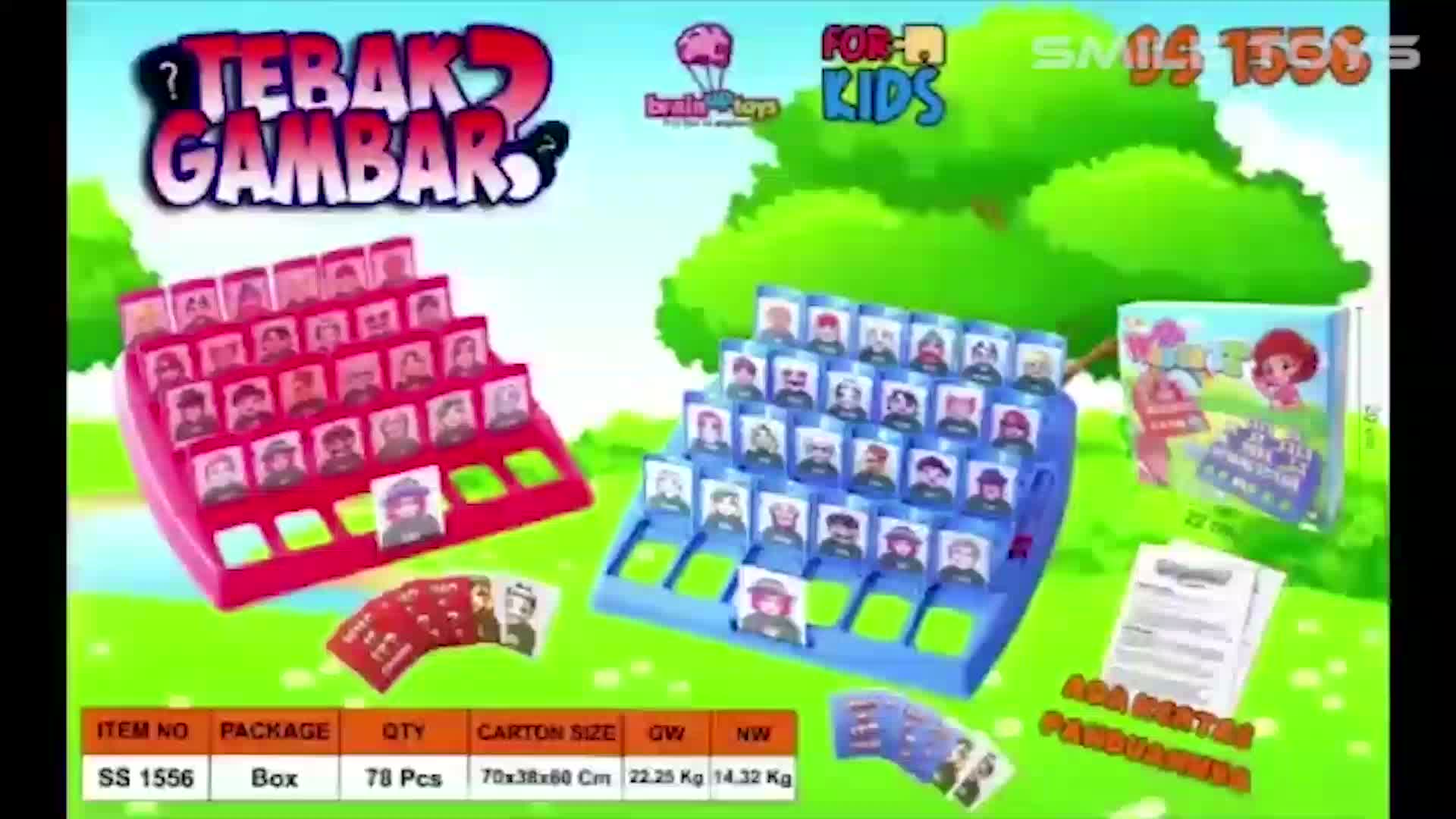 MAINAN ANAK BOARD GAME WHO IS IT / MAINAN ANAK TEBAK TEBAKAN KARTU NAMA ORANG / GAMBAR 1556