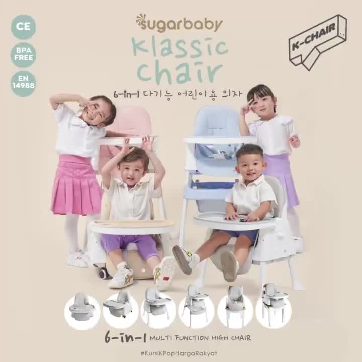 Kursi Makan Bayi 6 Posisi SUGARBABY FUNCHAIR &  MY CHAIR KURSI MAKAN BAYI HIGH CHAIR KURSI MAKAN MPASI BABY CHAIR Booster