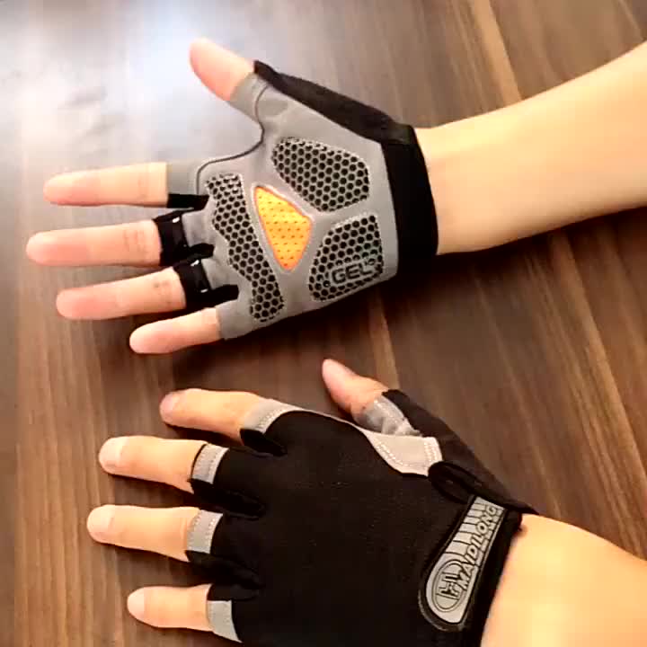 HOT Cycling Anti-slip Anti-sweat Men Women Half Finger Gloves Breathable Anti-shock Sports Gloves Bi