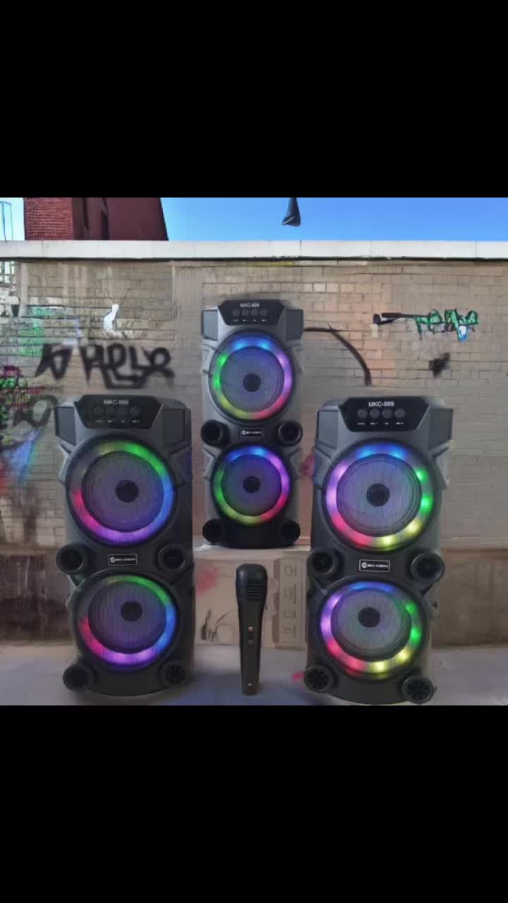MKC KIMISO-999 AUDIO BLUETOOTH SPEAKER BASS 6,5 IN SPEAKER BLUETOOTH KARAOKE EXTRA BASS LED MKC 999 GRATIS MIC DAN SALON AKTIF WIRELESS SUPER BASS AUDIO SYSTEM RADIO FM