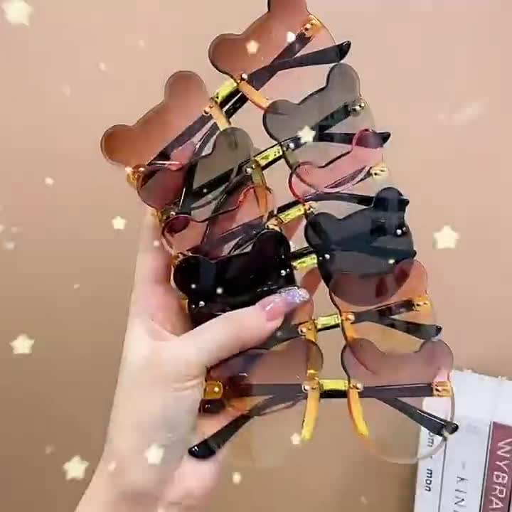 Kacamata Hitam Kekinian Lucu Untuk Anak-Anak Bear Shape Anak Fashion