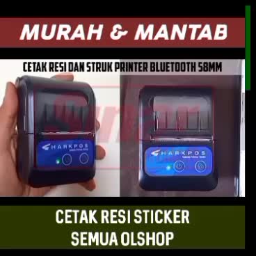 PRINTER BLUETOOTH THERMAL 58MM SPX583 dan PT02 STRUK MINI KASIR PORTABLE PPOB RESI LABELRol CETAK HITAM