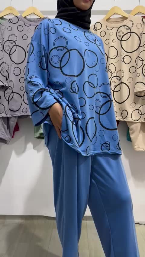 AL - Oneset / Setelan Vievi LD 135 Oversize Jumbo Motif Babyterry Premium