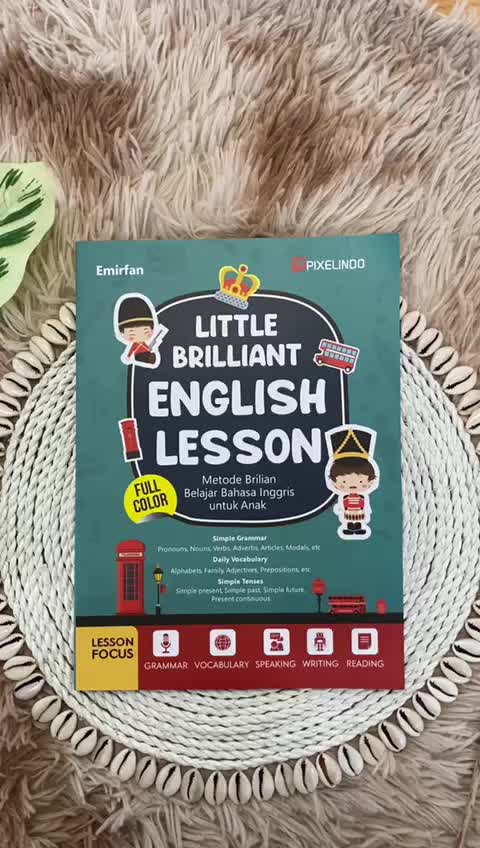Buku Little Brilliant English Lesson: Metode Brilian Belajar Bahasa Inggris untuk Anak (Dilengkapi Ilustrasi Gambar Berwarna - Full color)