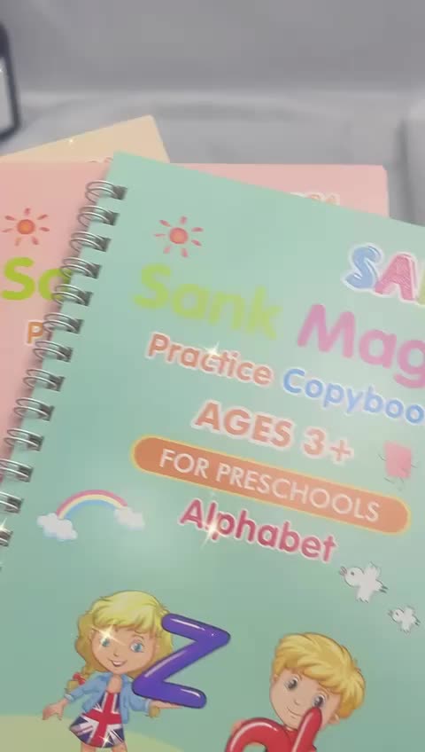 Sank Magic Book ( isi 4 Buku + Pulpen + Refill ) Buku Belajar Menulis Menggambar Edukasi Anak