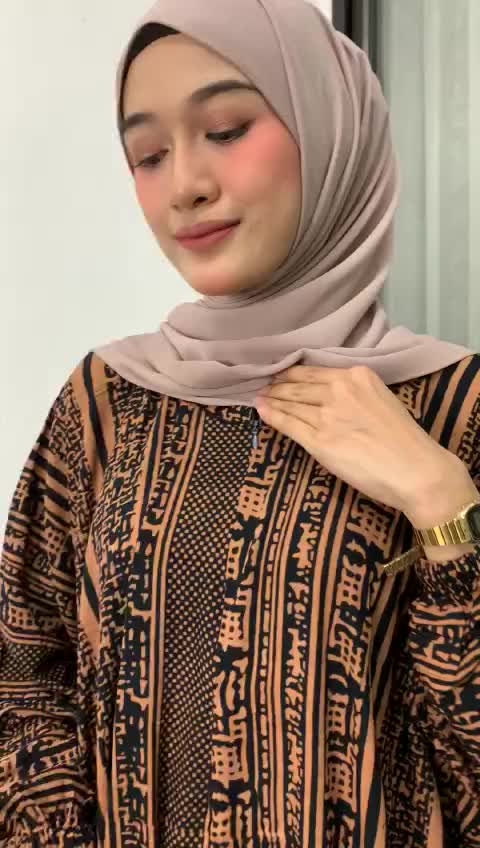 (BISA COD)Gamis kaftan pamella jumbo rayon premium Muslim Nyaman Gamis Tebal Dress Motif