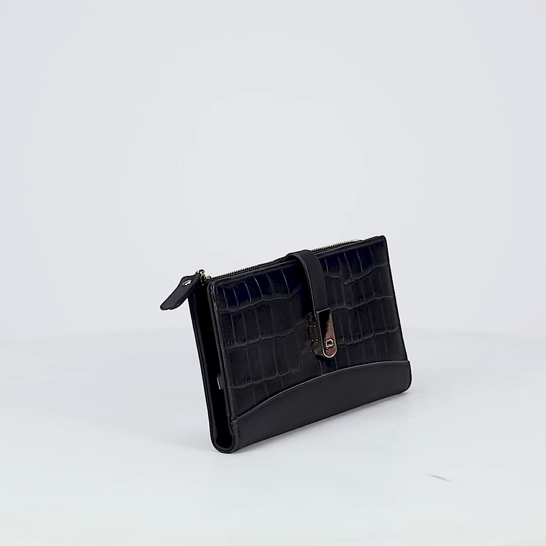 SeaGloca Dompet Ritsleting Multi Kartu Mewah Wanita Lipat Dua Panjang Tren Fashion Korea No.820