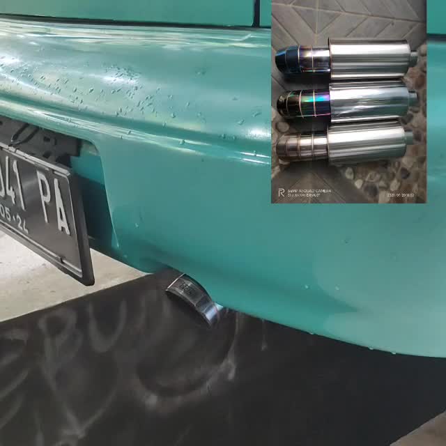 KNALPOT JS RACING STENLIS  WARNA KARAKTER SUARA BASS  DAN KERING COCOK UNTUK MOBIL AYLA,AGYA, XENIA, AVANZA, CARRY, GRAND MAX,CITY, KIJANG,BRIO,JAZZ, COROLLA, VIOS,DLL