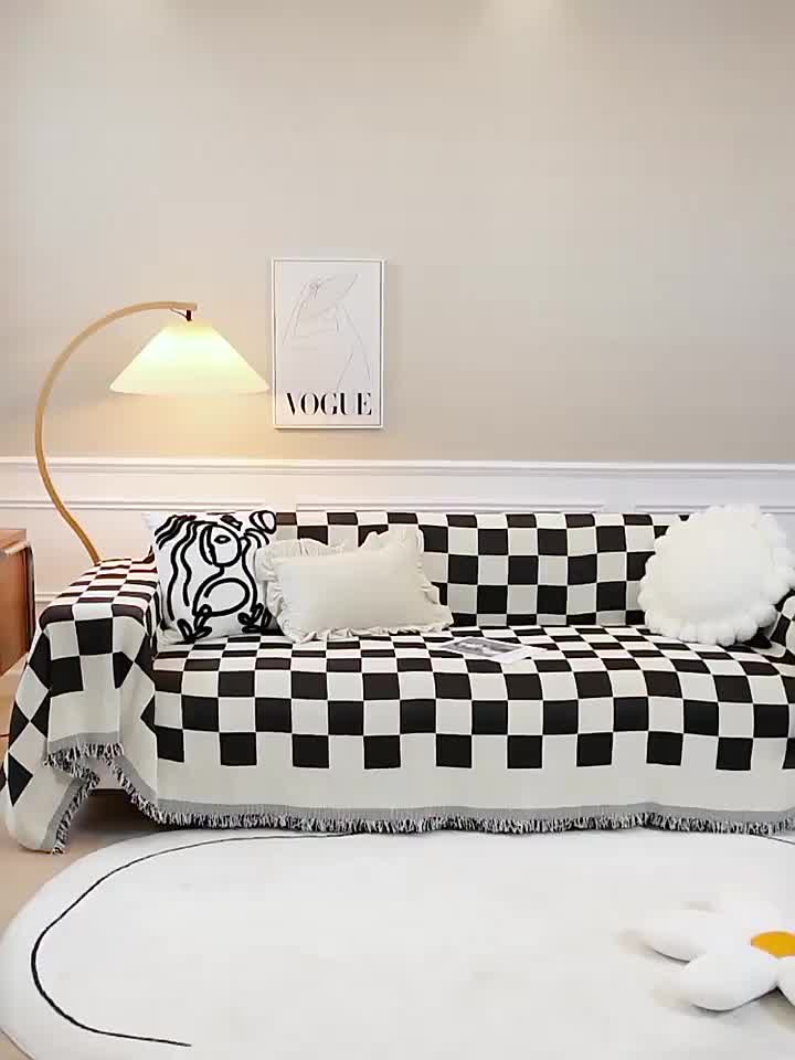 DESOWOCO Cover Sofa  sofa cover  sarung sofa throw blanket   Selimut sofa Motif Nordic Blanket size    130*180cm 180*260cm  180*340cm