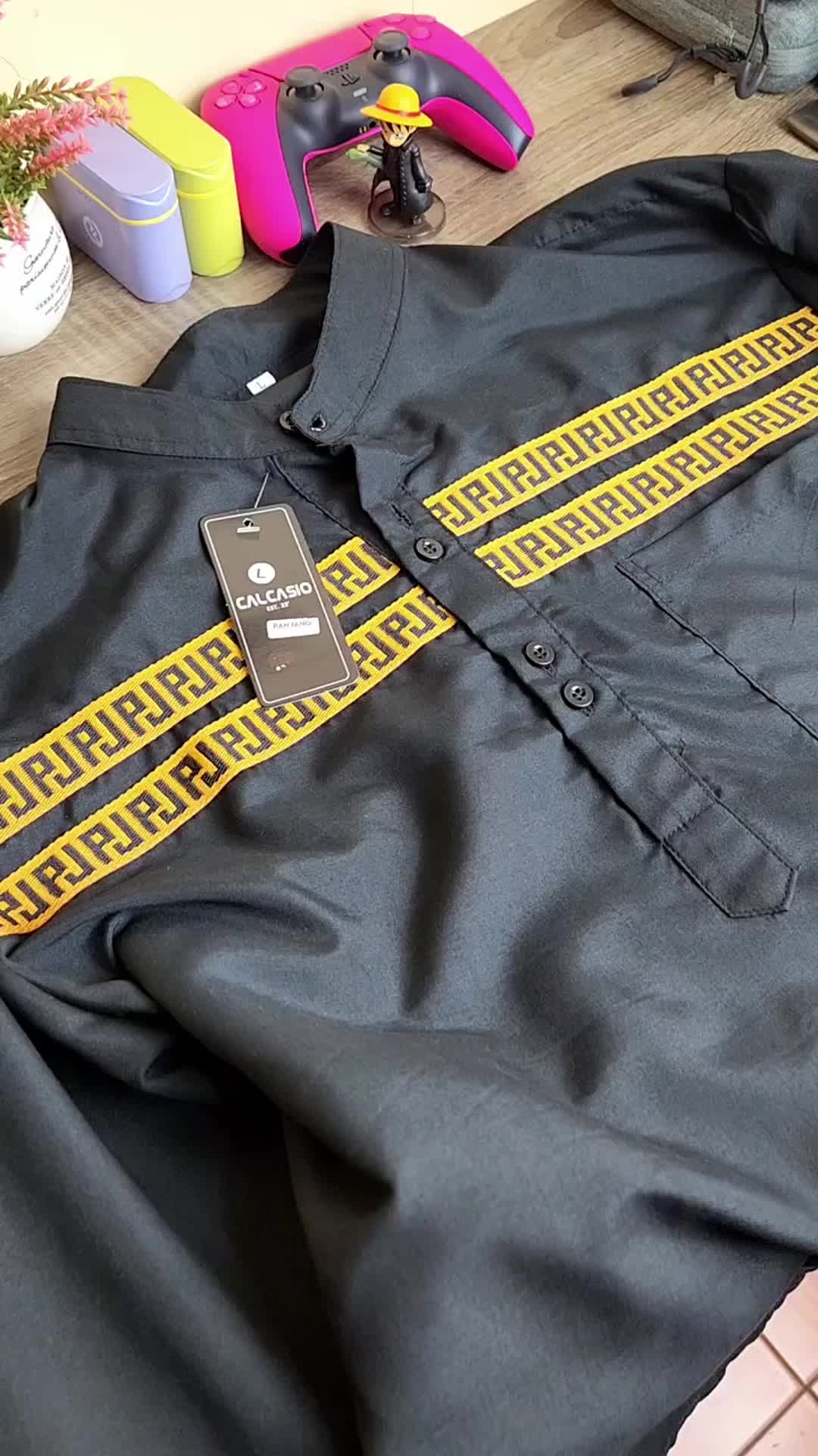 Baju Koko Pria Dewasa Kurta PJ Terbaru Bahan Katun Muslim