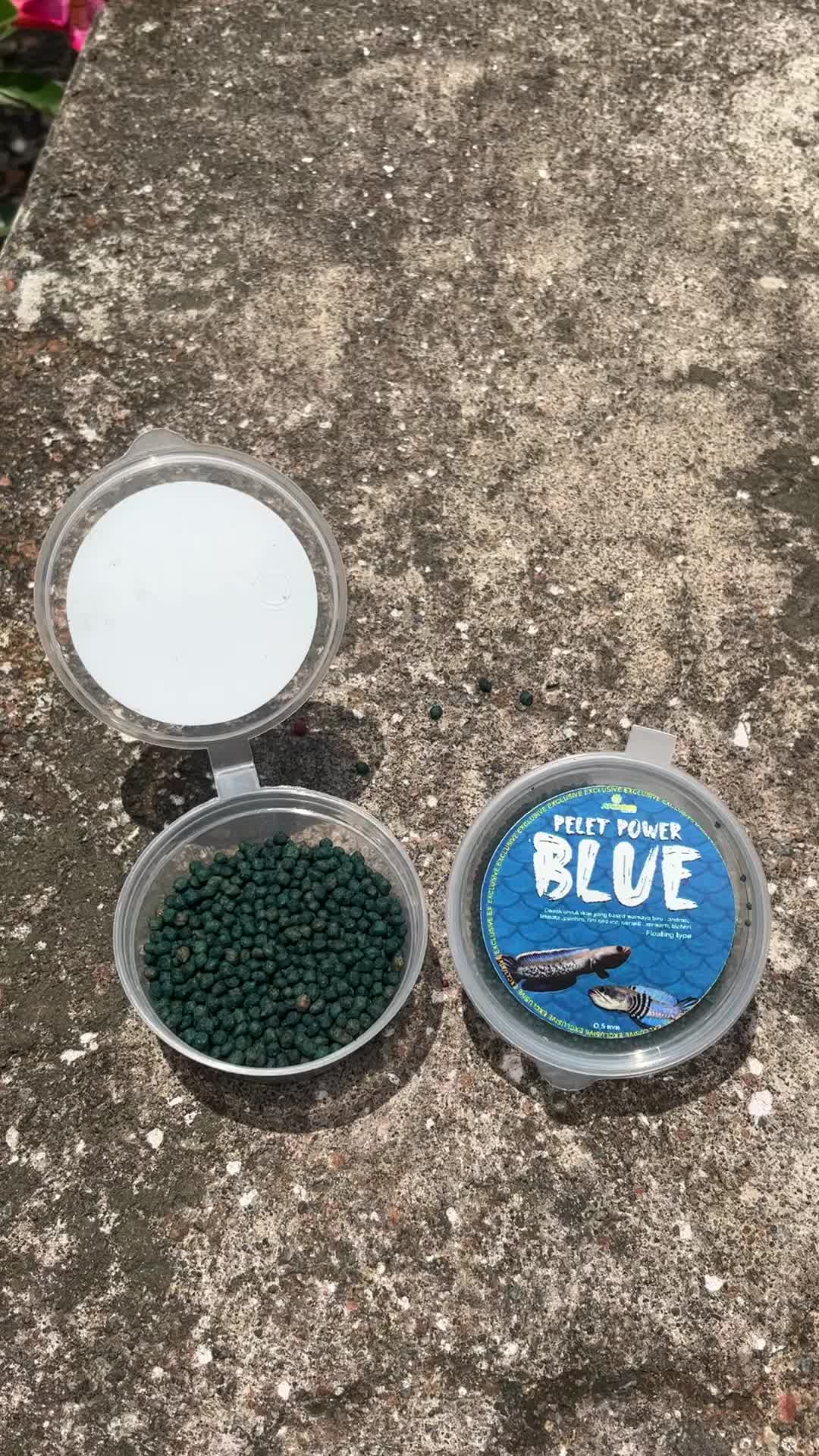 PELET POWER BLUE REPACK MINI pelet untuk andrao pakan ikan channa blue pulchra