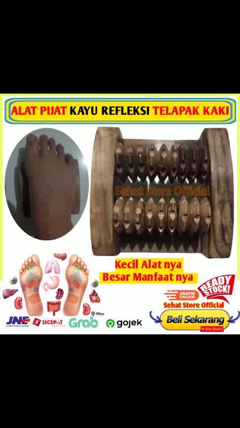 KAYU ROLL 2 GIR Alat Pijat Telapak Kaki Dan Tangan Terapi Refleksi Pijit Manual Pijet Tradisional Pijatan Repleksi Titik Refleksy Urut Nyeri Pegal Linu Pemijat Kesehatan Memijat Therapy Akupresor Akupuntur Bahan Kayu Alam Kuat Mijit Roll Grigi Orang Tua
